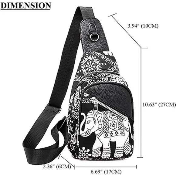 Boho Elephant Sling Bag - Picture 3 of 4